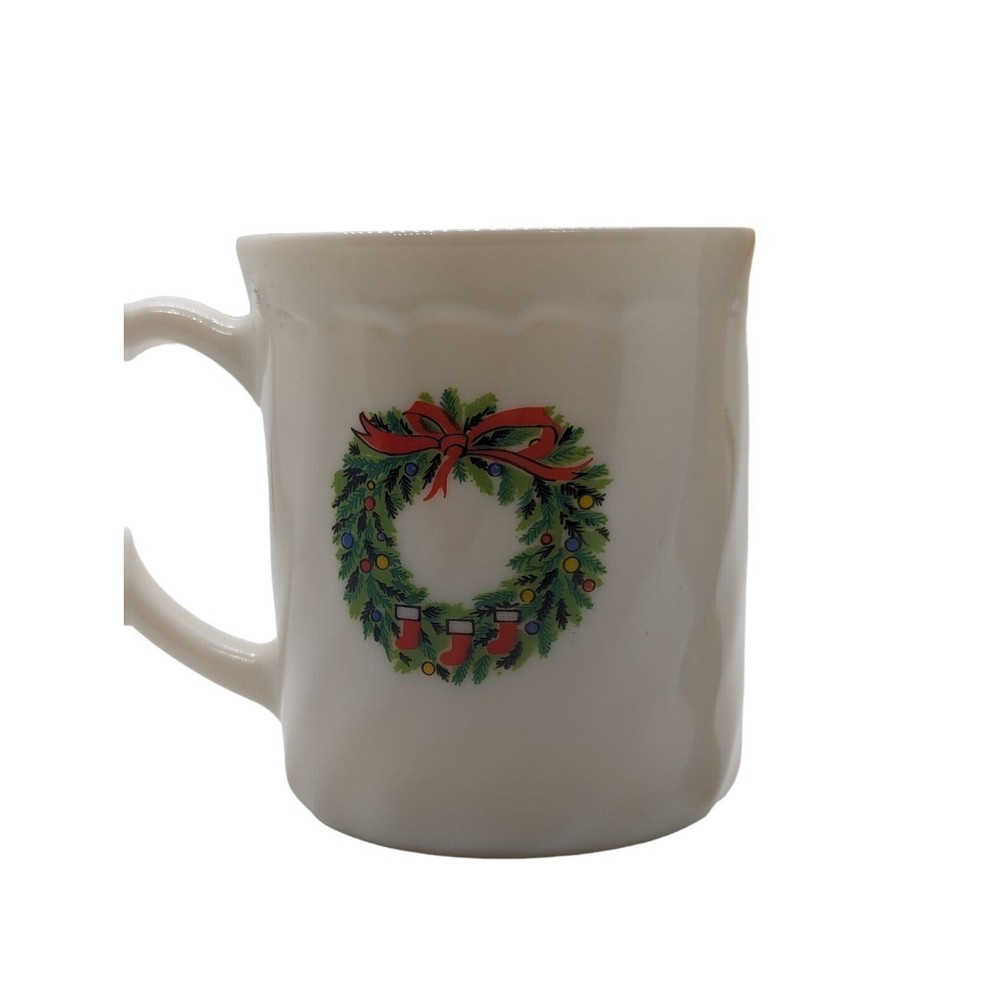 HOUSE OF SALEM NOEL PORCELLE France Mug Christmas Holiday China VTG